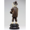 ansamblu de statuete " Klezmer Band". sculptura in fildes si lemn. cca 1900